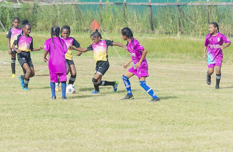 Semi-final action in the MVP Girls U11 football tournament is set for the Ministry of Education Ground today (Japheth Savory photo)