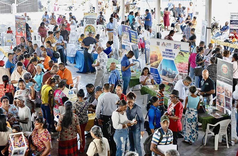 A section of the gathering at the job fair