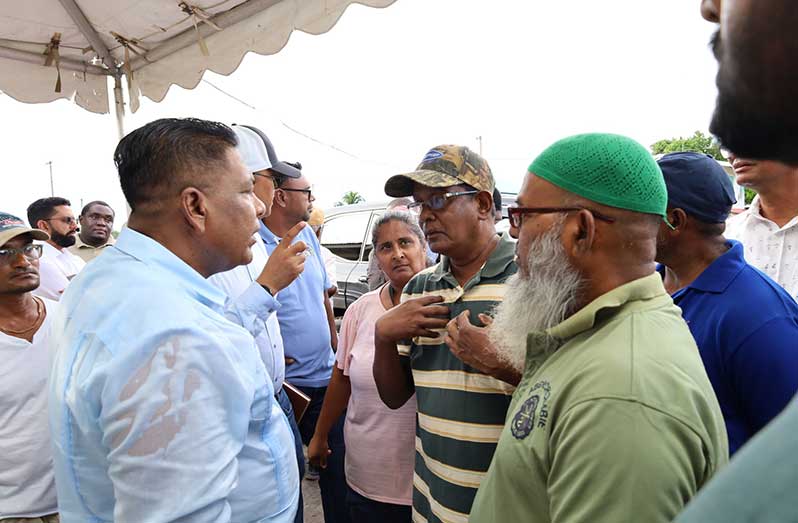 Minister of Agriculture, Zulfikar Mustapha, engaged with residents of Canal Number One Polder and surrounding communities on Monday