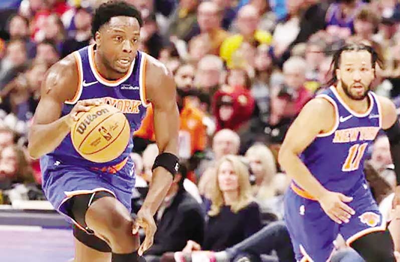 OG Anunoby (left) arrived at the New York Knicks in December 2023 in a trade with the Toronto Raptors.