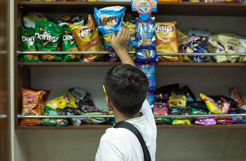 Snacks at a shop in Kazakhstan (UNICEF/Zhanara Karimova)