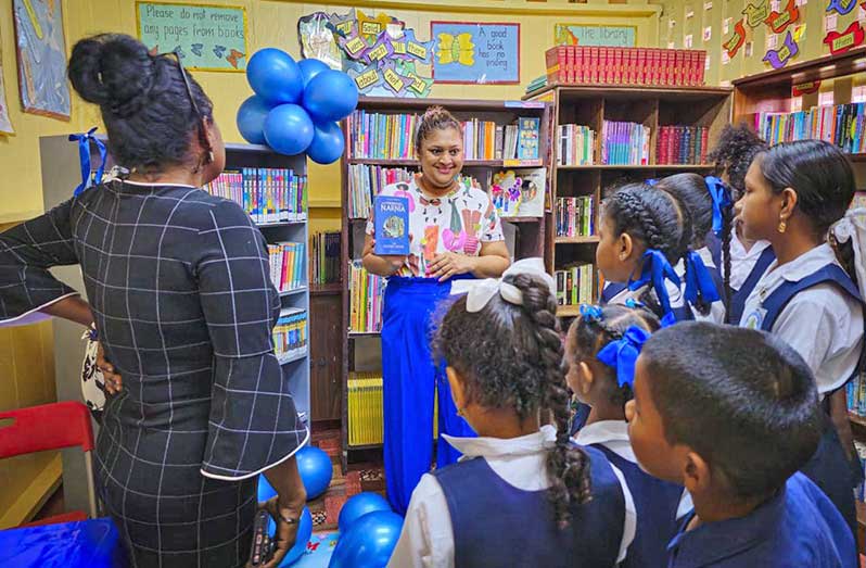 Minister of Education, Priya Manickchand, officially opened three new libraries, on Tuesday, as part of the Ministry’s ongoing initiative to provide libraries in primary schools, ensuring that pupils have access to a broad range of learning materials from an early age (Ministry of Education photos)