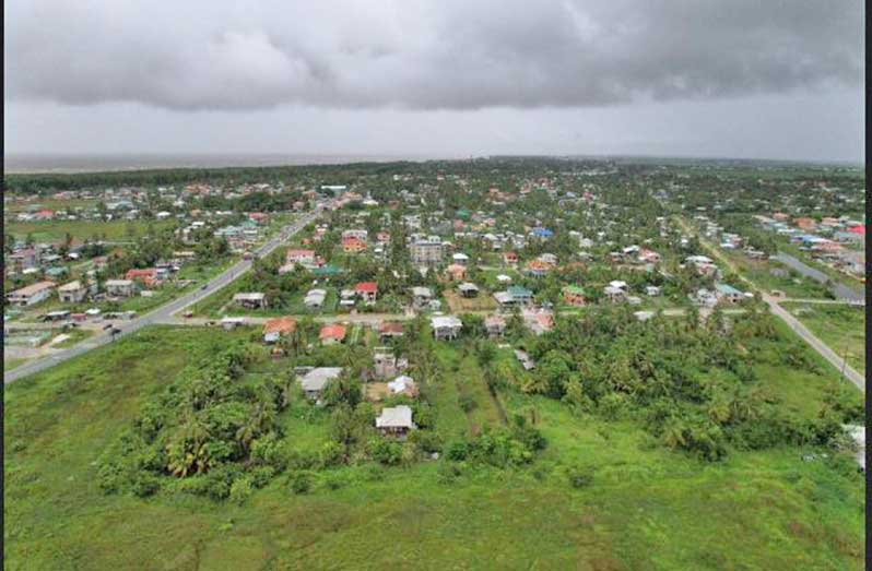 An aerial shot of Enmore along the East Coast corridor