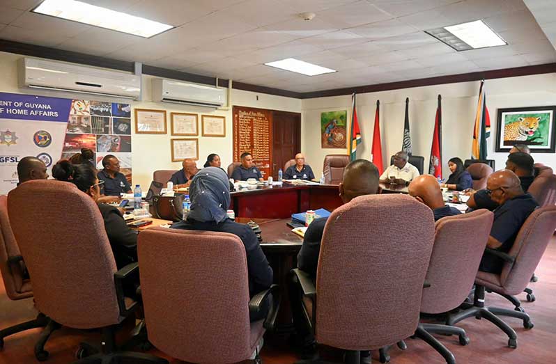 Minister of Home Affairs, Robeson Benn, held a CPG meeting Wednesday to review nationwide community policing