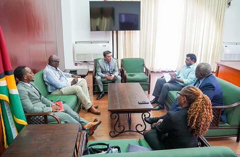 Prime Minister, Brigadier (Ret'd) Mark Phillips, recently engaged Richard Stanton, Deputy Chief Executive Officer of One Communications Guyana and his team on the recent service disruption that had affected some mobile customers