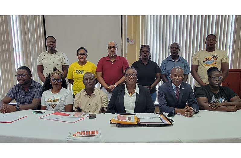 The new executive of the Athletics Association of Guyana 