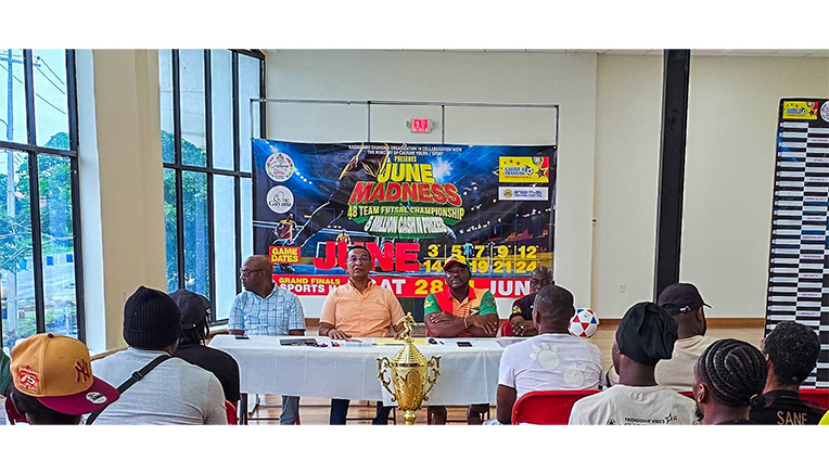 Coordinated by the Kashif and Shanghai Organization, 48 teams will battle for a top prize of $2M in the ‘June Madness’ Futsal Championship that kicks off June 3rd at the Cliff Anderson Sports Hall.
The tournament, launched on Saturday, will be a straight knockout tournament, with the top 16 teams from their previous championship drawing a bye to the second round.
At the launch, Co-Director of the organising body, Kashif Muhammad, indicated that the tournament, which is backed by the Ministry of Culture, Youth, and Sport, is another opportunity for players to showcase their talent in a structured tournament, stay healthy, and also earn a living from the sport they love.
Apart from the opening night and the last three match nights, the other days will see action at the National Gymnasium.
The tournament is scheduled to conclude on June 28, with matches taking place on Tuesdays, Thursdays, and Saturdays during the period.
The runner-up team will pocket $1M, third ($500,000), and fourth ($250,000), along with various prizes for top individual performances.
Meanwhile, Muhammad noted that while final approval has not yet come from the Guyana Football Federation, they are working to reach the modalities outlined by the GFF and are confident it will be given before the tournament commences.
Many of the top futsal teams in the country are expected to contest the tournament.
Meanwhile, Muhammad noted that the long-term vision is to return to an international tournament where top teams from the Caribbean, Suriname, and Brazil come to face Guyana’s best.