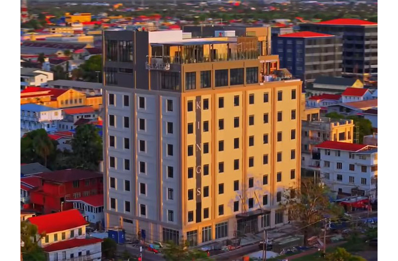The King’s Hotel and Residences located at the corners of Waterloo and Quamina Streets in Georgetown