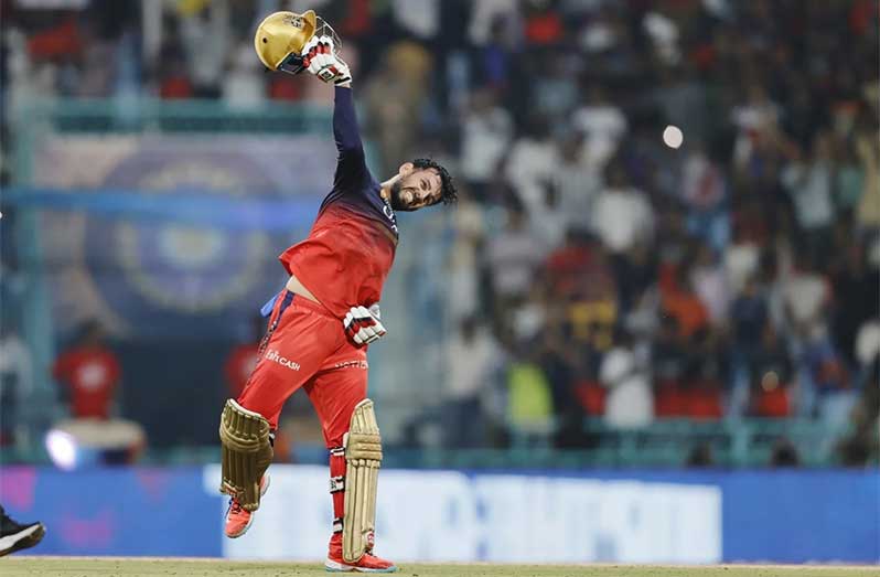 Jitesh Sharma is ecstatic after finishing the chase for RCB•May 27, 2025•BCCI