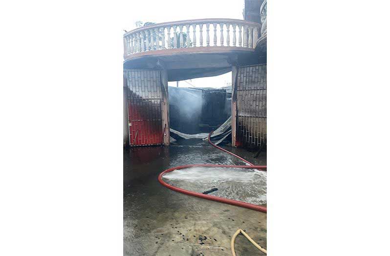 The fire which gutted a three-storey house at Tain, Corentyne, Berbice was caused by an overheated lithium battery, Deputy Chief Fire Officer, Dwayne Scotland, confirmed