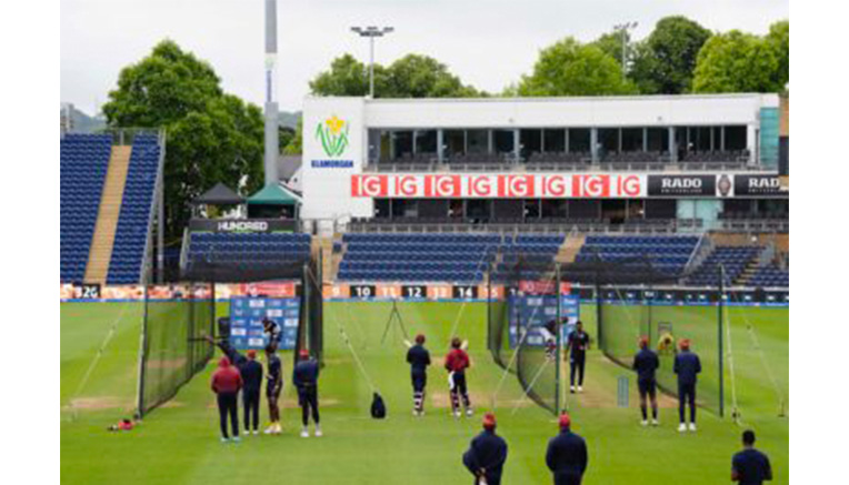 West Indies players going through their final training session in Cardiff on Saturday (Photo courtesy CWI Media)