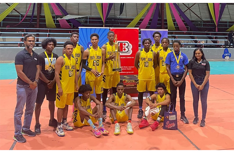 Flashback- YBG 2024 tertiary basketball league Title holder Linden Technical Institute with hardware.