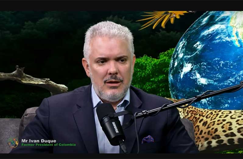 Former Colombian President Ivan Duque during the United for Biodiversity: The Alliance Podcast