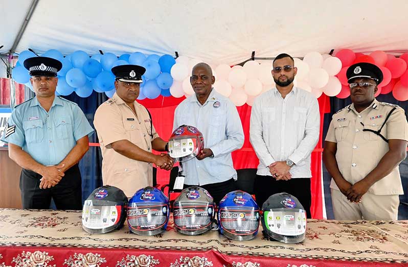 Minister Benn donates helmets to enhance road safety in Region Two