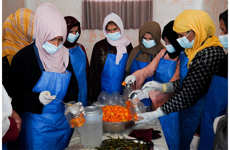 Social mobilisers provide guidance and support to women in the centre and offer necessary training and skills. ©FAO/Hashim Azizi