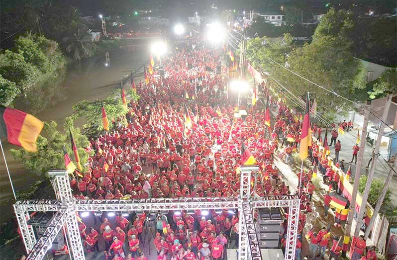 During a public gathering in Enterprise, East Coast Demerara, the Head of State addressed a large crowd of supporters and residents and presented a detailed overview of the government’s goals and initiatives aimed at enhancing the nation’s standard of living