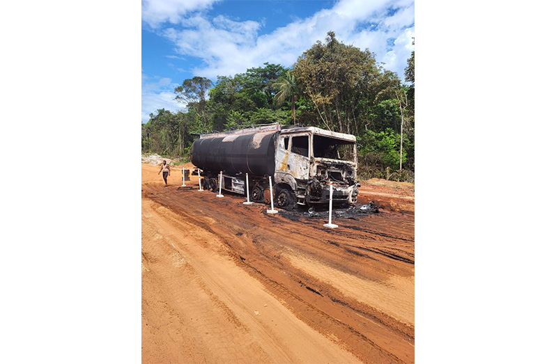The fuel tanker following the fire