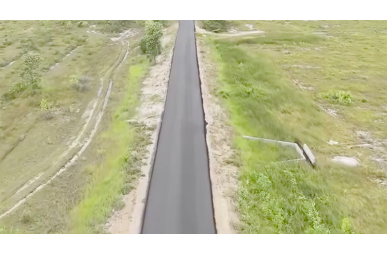 This new road connects the communities of Laluni and Kuru Kururu on the Soesdyke-Linden Highway