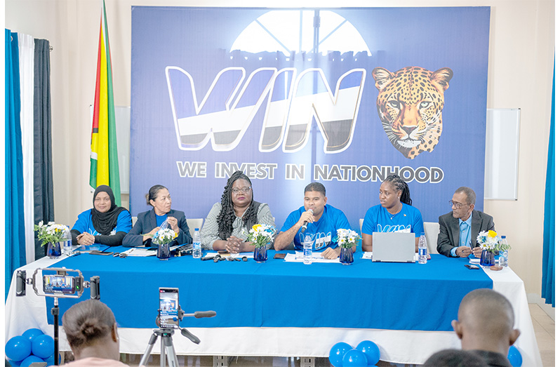 US-sanctioned Azruddin Mohamed (centre) along with several of his party’s candidates