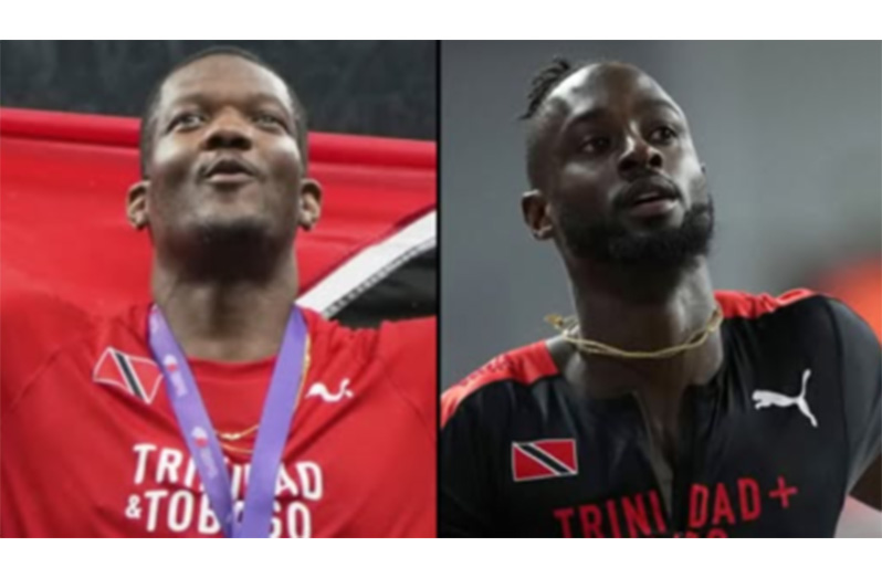 Keshorn Walcott (left) and Jereem Rihards will receive awards from Government for their peformances at the World Athletic Championships
Photo saved: Keshorn Walcott