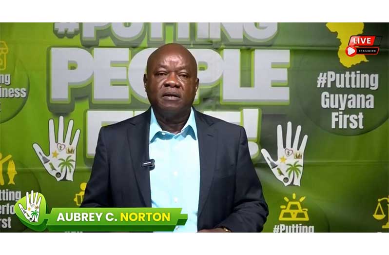 APNU Leader, Aubrey Norton