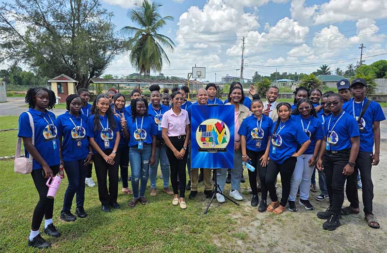 (Standing in the first row, fourth from right) Founder and Director of the Guyana Centre for Civic Engagement, Deodat Persaud, flanked by Region 10 participants and members of his team (Photo: GYCCE/ Facebook)