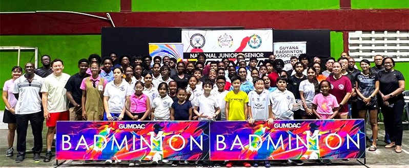 Some of the participants from the National Junior and Senior Badminton Tournament