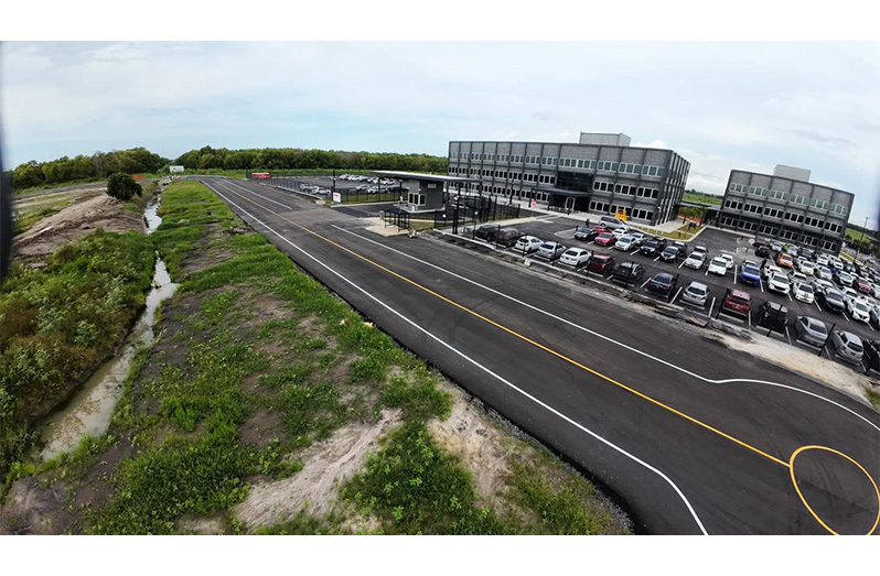ExxonMobil’s new state-of-the-art headquarters at Ogle, East Coast Demerara (AXIS Surveying- Construction photo)
