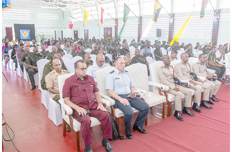 A section of the gathering at the commissioning church service for the Standard Officers’ Course 56 (Delano Williams photo)