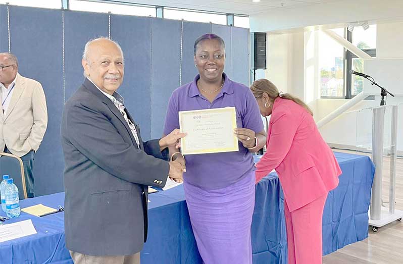 The certificate presentation highlighted the workshop’s role in advancing WTC Georgetown’s mission to equip Guyanese businesses with the tools to innovate, ensure compliance, and compete confidently in international markets