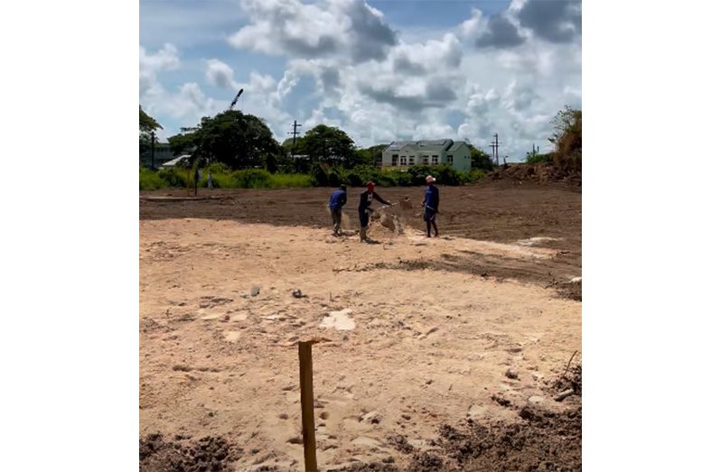 A section of the cleared land where Guyana’s first law school will be constructed