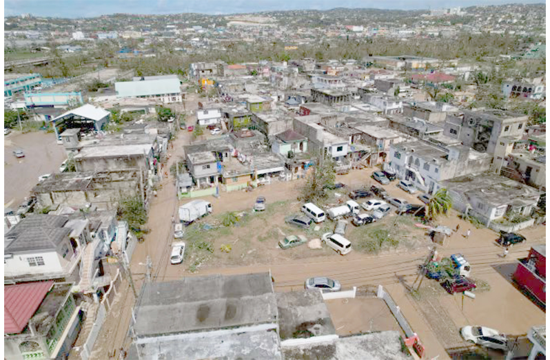 A drone view shows streets covered with mud, after Hurricane Melissa passed the Catherine Hall community in Montego Bay, Jamaica, on October 29 (Sandra Stojanovic/Reuters)