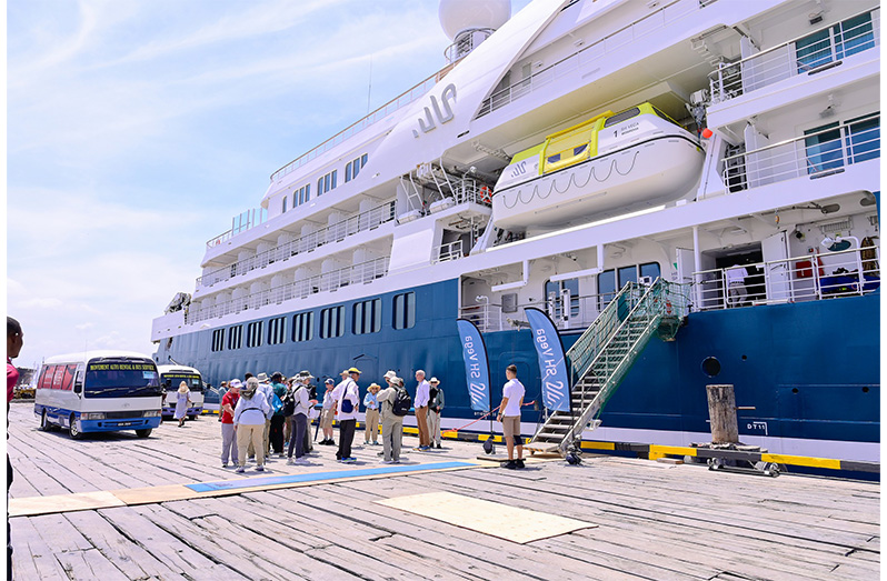 Luxury Cruise SH Vega docks in Georgetown