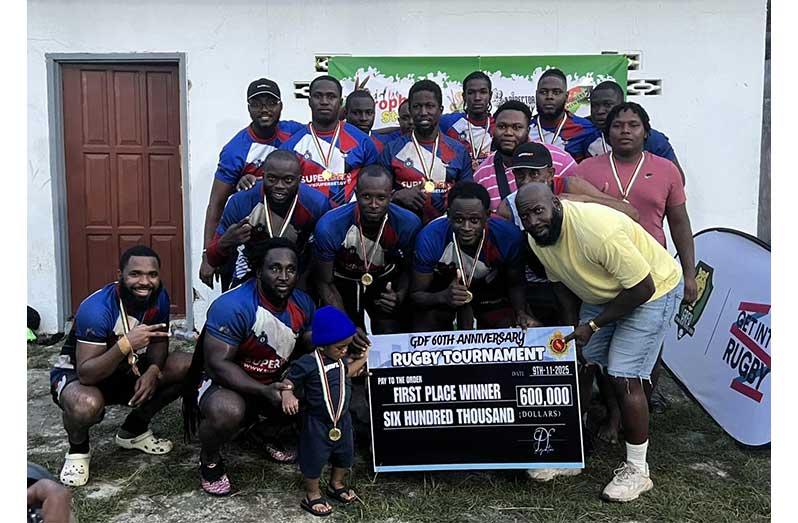 Police Falcons after capturing GDF 60th Anniversary 7s tournament