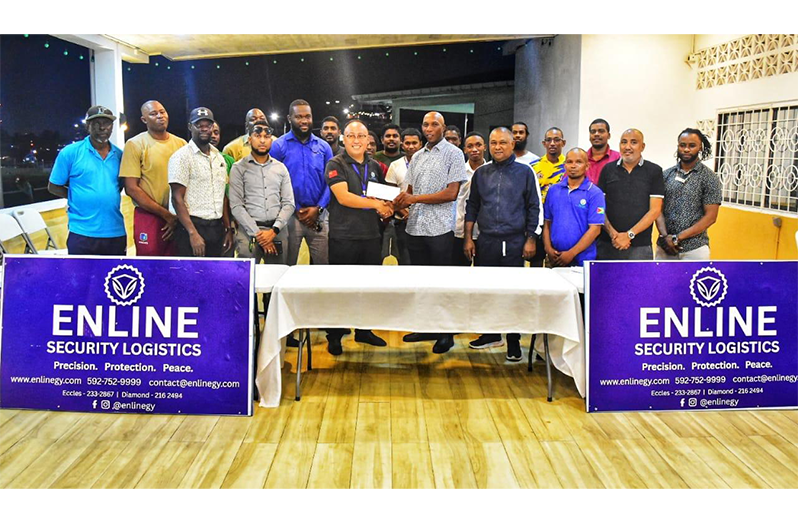 Various members of the GCA’s participating clubs and ESL stand for a photo opportunity following the launch of the Under-17 Cricket Tournament