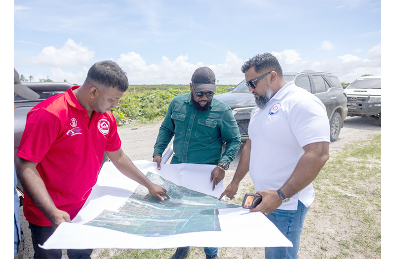 CH&PA Chief Dr Martin Pertab being updated on the progress of infrastructural works by key personnel