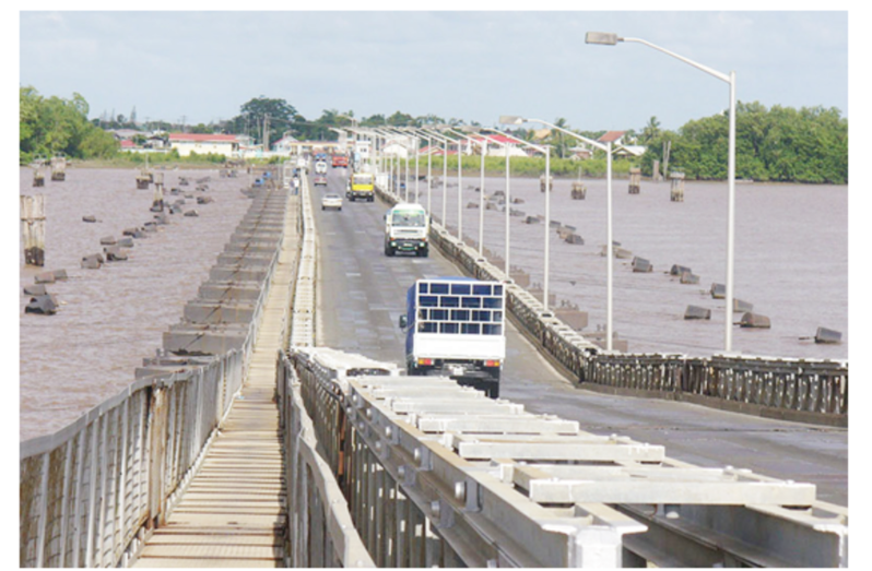 The old Demerara Harbour Bridge
