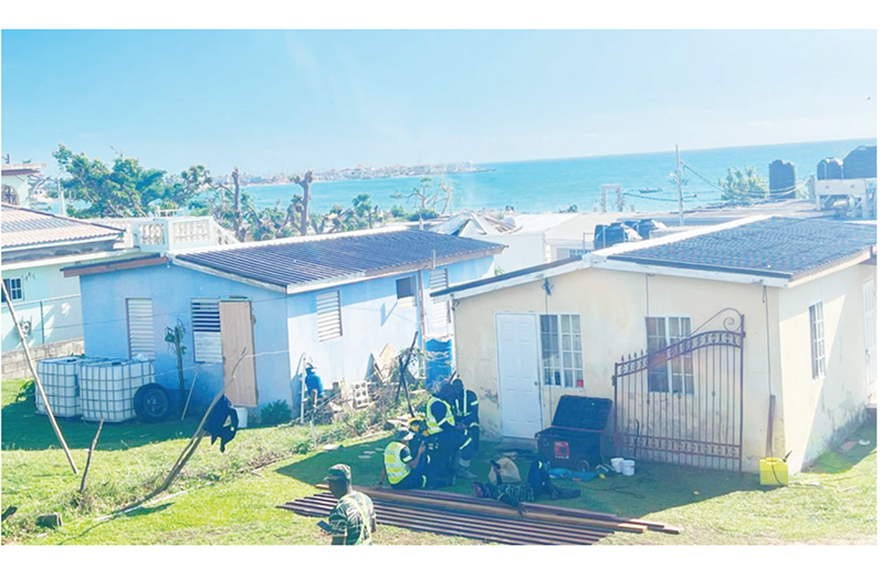Members of the Guyana Defence Force (GDF) have completed the rebuilding of roofs