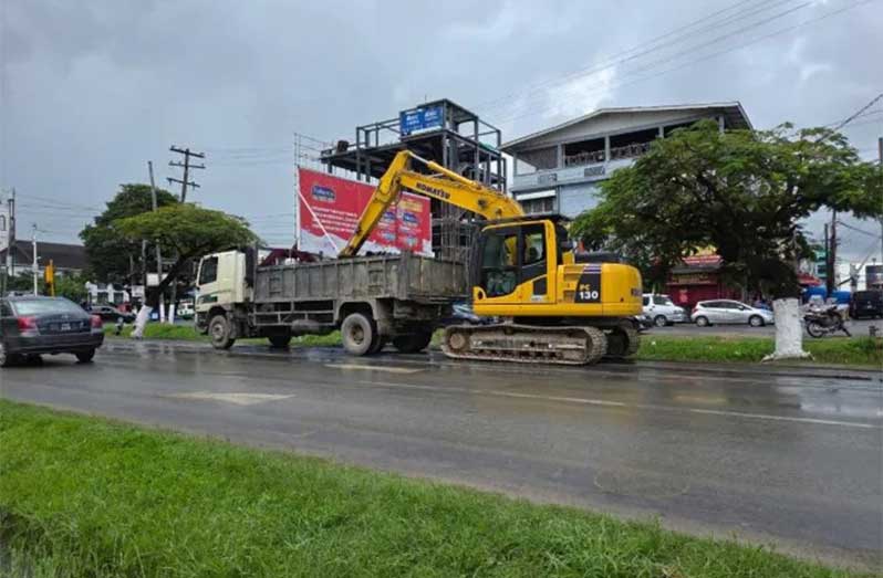 Ongoing desilting works in Georgetown