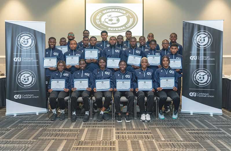 Two Guyanese match officials complete CFU Next Generation Referee Course