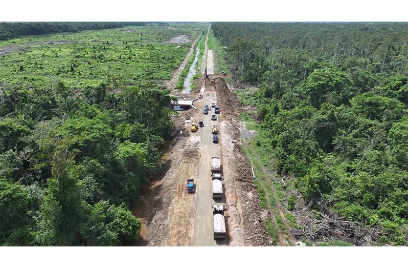 Phase Two of the Moleson Creek to Eldorado Road project is moving apace (Ministry of Public Works photos)