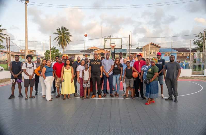 Campbellville residents welcome Guyana’s first all-weather basketball court