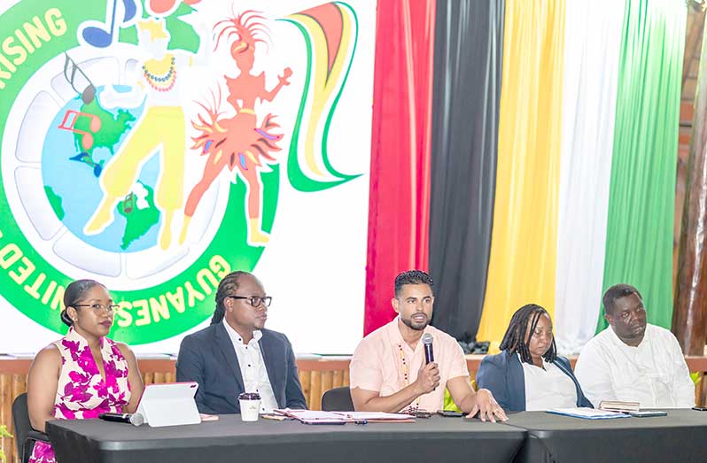 Minister within the Ministry of Culture, Youth and Sport Steven Jacobs, Minister of Culture Youth and Sport Charles Ramson Jr, Director of Culture, Tamika Boatswain and Director of National Events, Andrew Tyndall (Delano Williams photo)