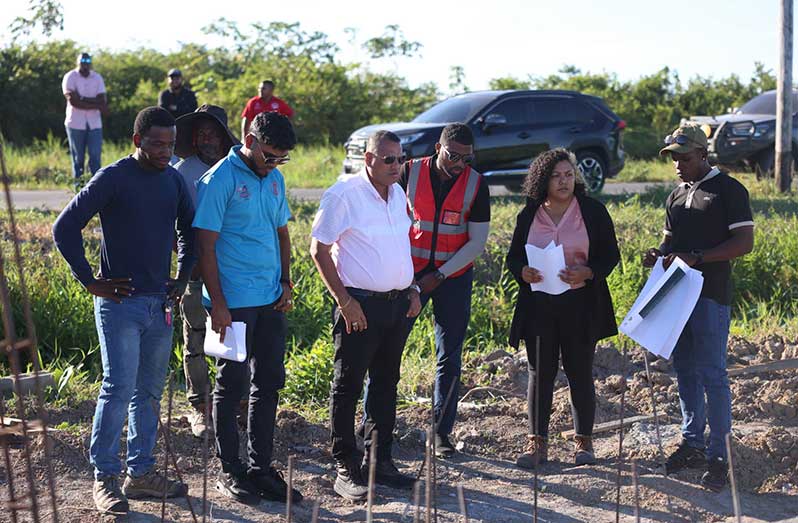 Minister of Housing, Collin Croal, on Friday inspected the construction of 100 low-income houses at the Le Reconnaissance Housing Development, East Coast Demerara, as the ministry continues to expand its national housing programme