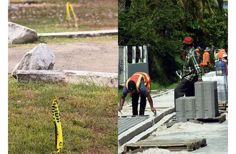 Residents who place chains, boulders and other barriers on road reserves could hinder efforts to improve parking, pedestrian safety and drainage across Georgetown, as the Ministry of Public Works continues its upgrades to road shoulders