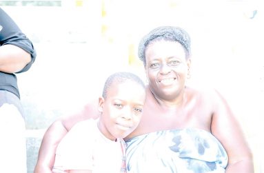 Paula Haley and her grandson Marcus Burke