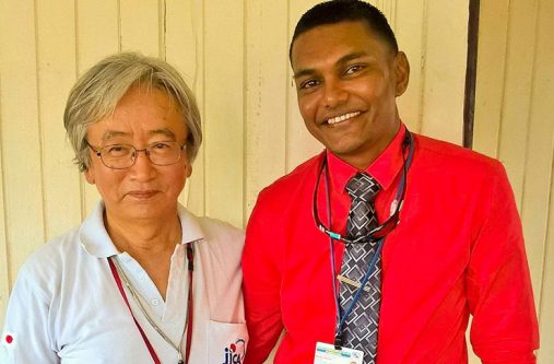 1 Messrs Takamasa Eda (left) and Walter Narine