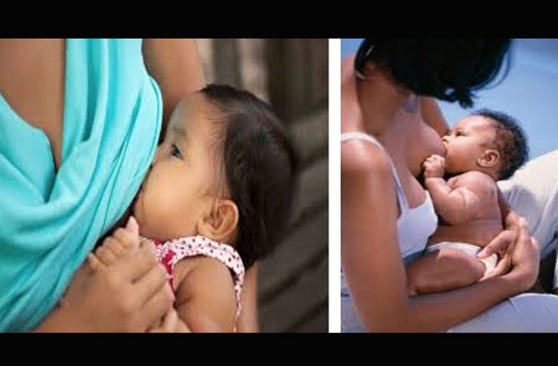Forming that bond:- mothers breast-feeding their little ones