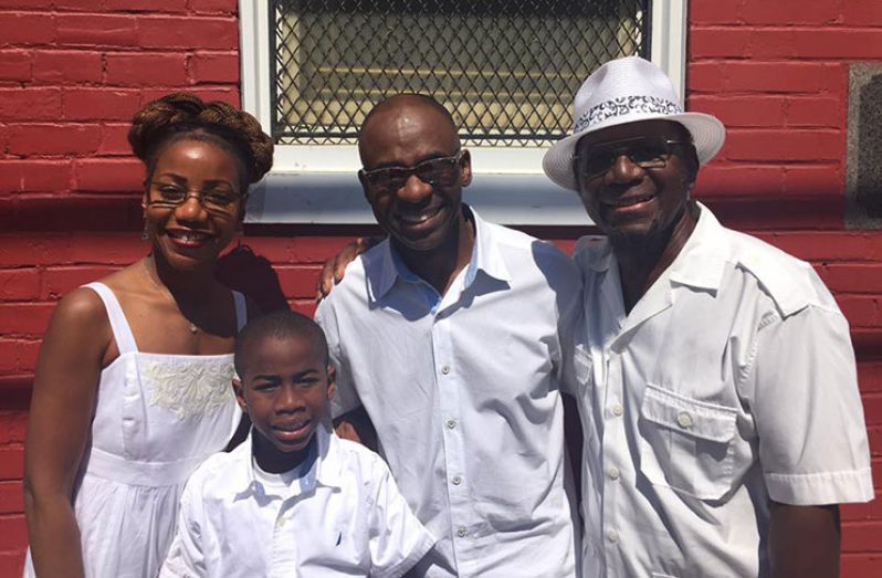 Dr. Oneeka Williams, her 10-year-old son, her husband
Charles and father of the surgeon, Hubert Williams