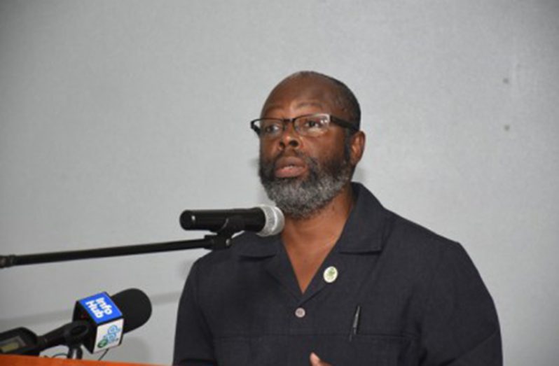 CARDI Representative (Guyana), Dr Cyril Roberts addressing the audience